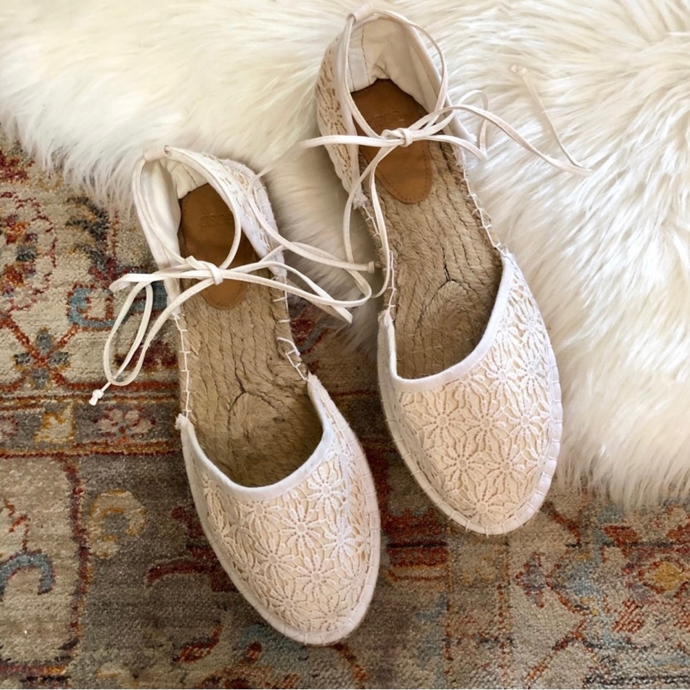 ASOS tie leg Crochet Espadrilles